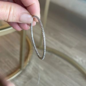Diamond Double Extra Large Inside Out Hoop Earring